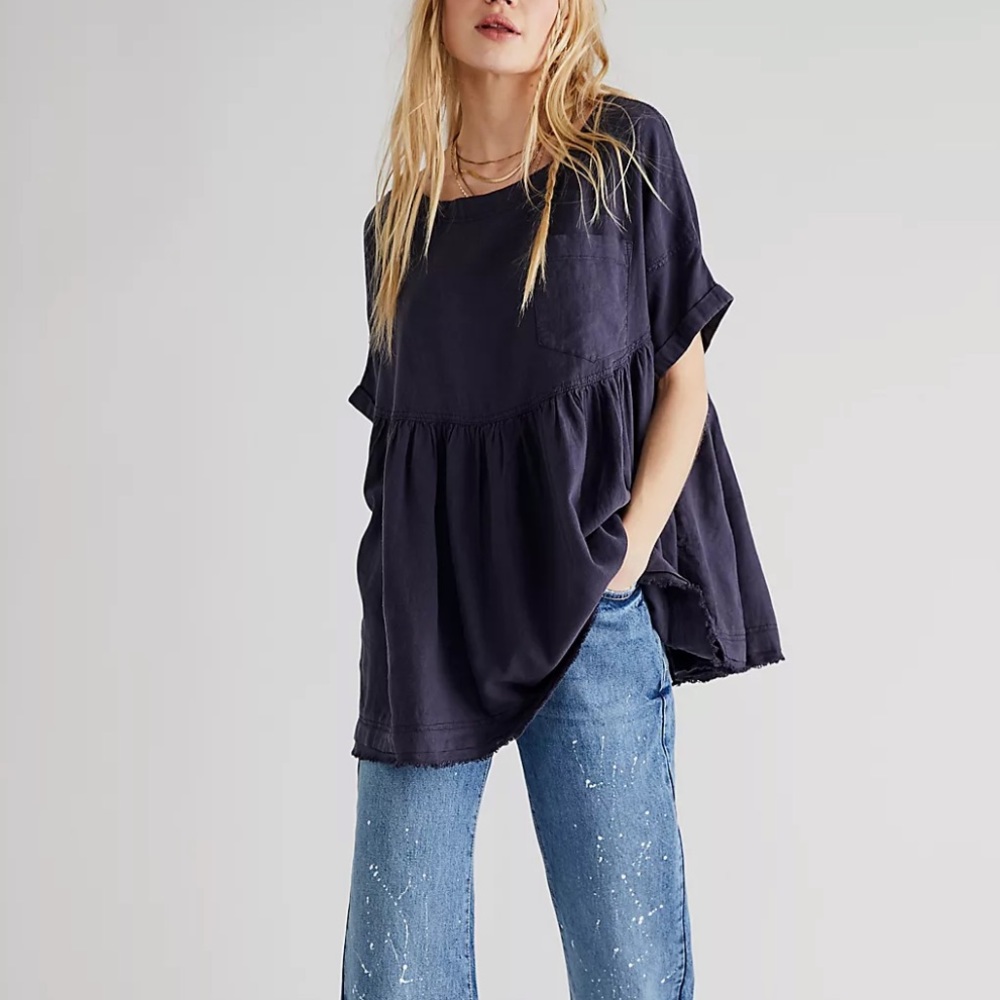 WE THE FREE Moon City Top Black Size Small